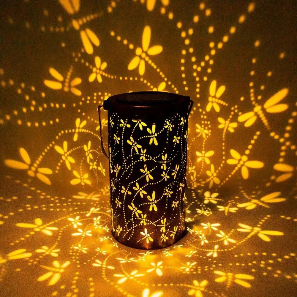 Butterfly/Flower Hanging  Solar Lanterns Solar Powered Wind Chime Hanging Lamp  Home Decoration