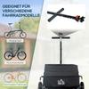 Carrello Bici da Cargo Passeggino da Giardino con Portapacchi Utilità Bagagli e Ruote Nero