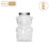1-20PCS 500ml Cute Bear Milk Tea Bottle Disposable PET Transparent Juice Bottle Cartoon Bear Portable Juice Yogurt Bottle