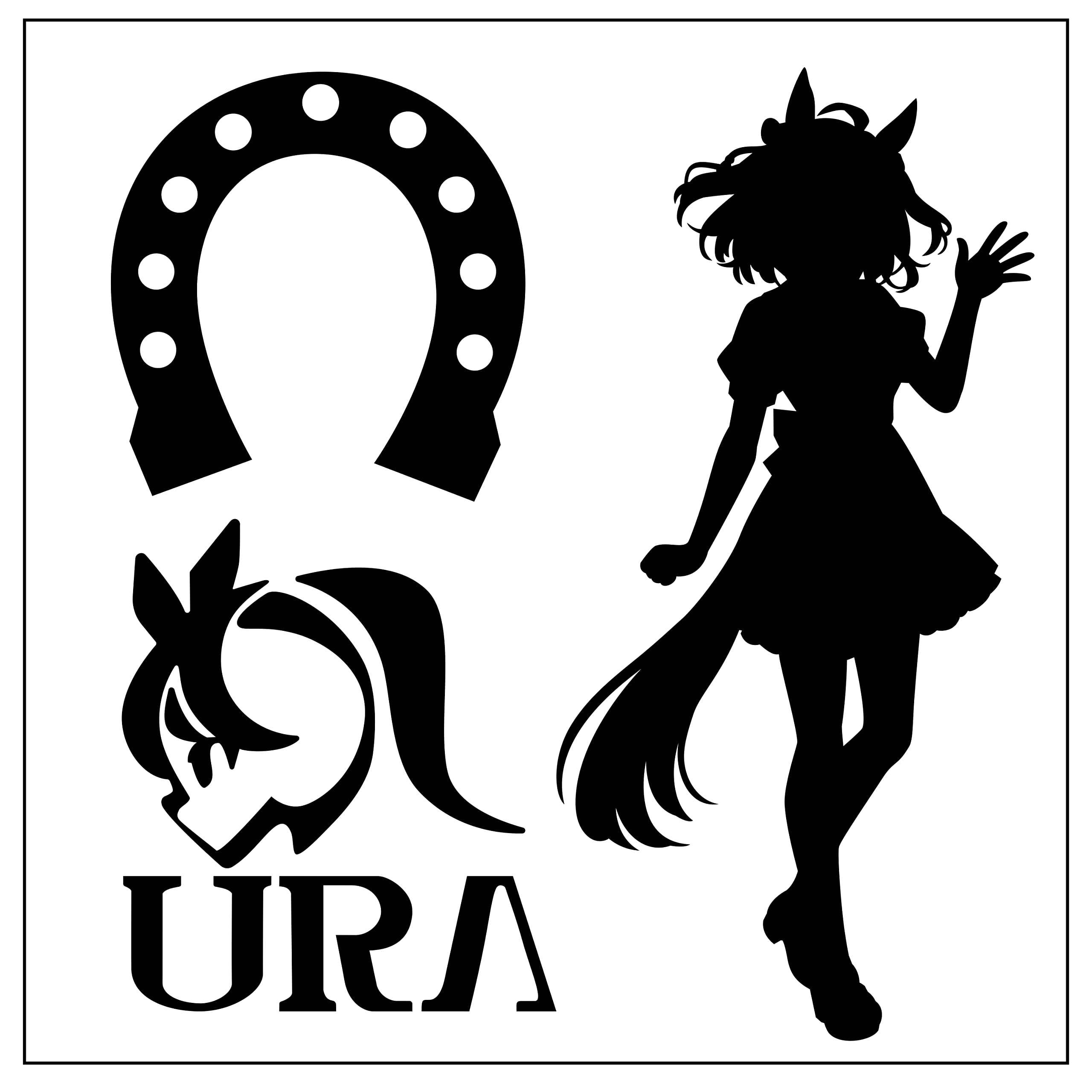 

Kitasan Black Cutting Sticker Black