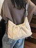 Borsa a tracolla in nylon stile coreano alla moda con chiusura a coulisse per uso quotidiano casual