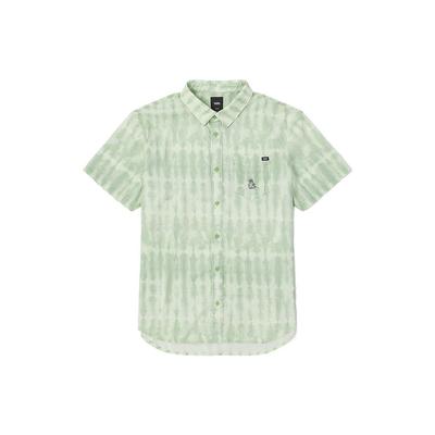 Logo Embroidered Tie-Dye Print Single-Breasted Polo Shirt Men Shirts Light-Green VN00062VYV9