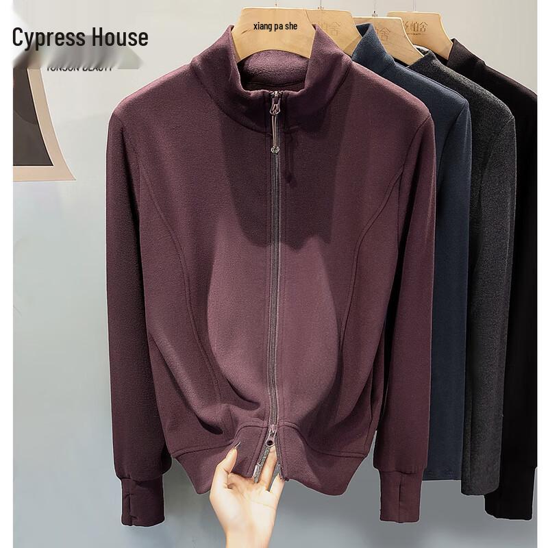

Women s Slim Fit Stand Collar Long Sleeve T-Shirt