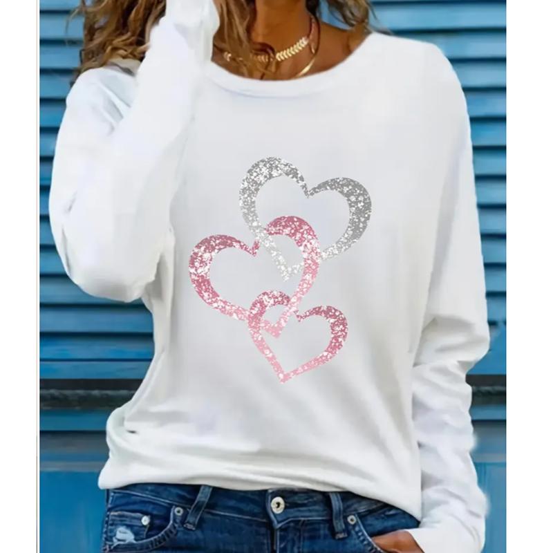 2025 Autumn & Winter Women's New Casual Crew Neck Long Sleeve Top 3D Retro Pattern