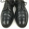 80s? Vintage Tag NUNN BUSH Long Wingtip American Brogue Black size 9.5E 27.0-27.5 Men's(USED)
