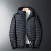 Mens Lightweight Short Cotton-Blend Puffer Jacket Slim Fit Stand Collar Casual Outerwear All