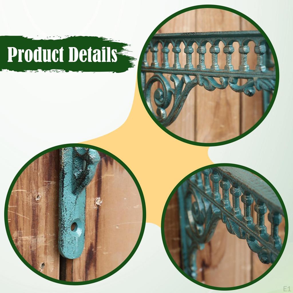 Iron Wall Mounted Shelf Bracket Support Roman Column Elegant Triangle Structure Decorative Corner