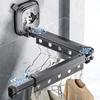 Wall Mounted Drying Rack Foldable 3 Folding Pole Clothesline Retractable Aluminum Wall Mounted Drying Rack Folding Clothesline