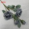 Rose Realistic Artificial Flowers Four Heads For Wedding Photo Props Home Decor