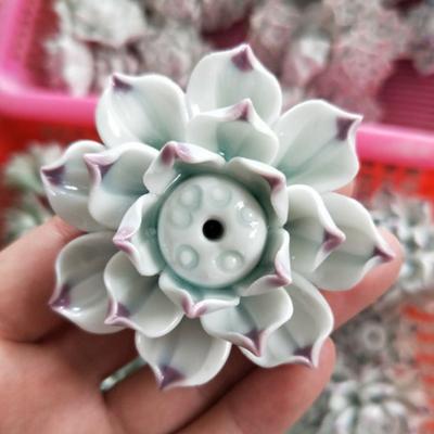 Incense Burner Flower Decorative Ceramics Shape Nasturtium Lotus Censer Stick Holder for Gifts