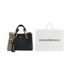 Emporio Armani Logo Print Magnetic Closure Polyester Shoulder Bag Women Bags Black Y3D176-YFO5B-85218
