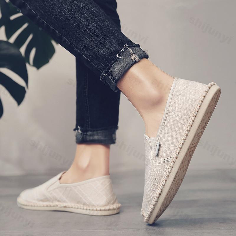 Men Loafers 2025 Autumn Soft High Quality Canvas Shoes Comfortable Breathable Anti Slip Sneakers Men Trend Flats Driving Shoes