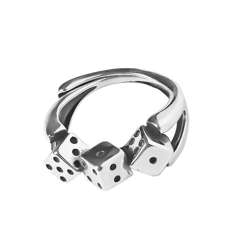 Chic Retro 925 Silver Couple Ring Unique Design Perfect For Hip Hop Style Parties