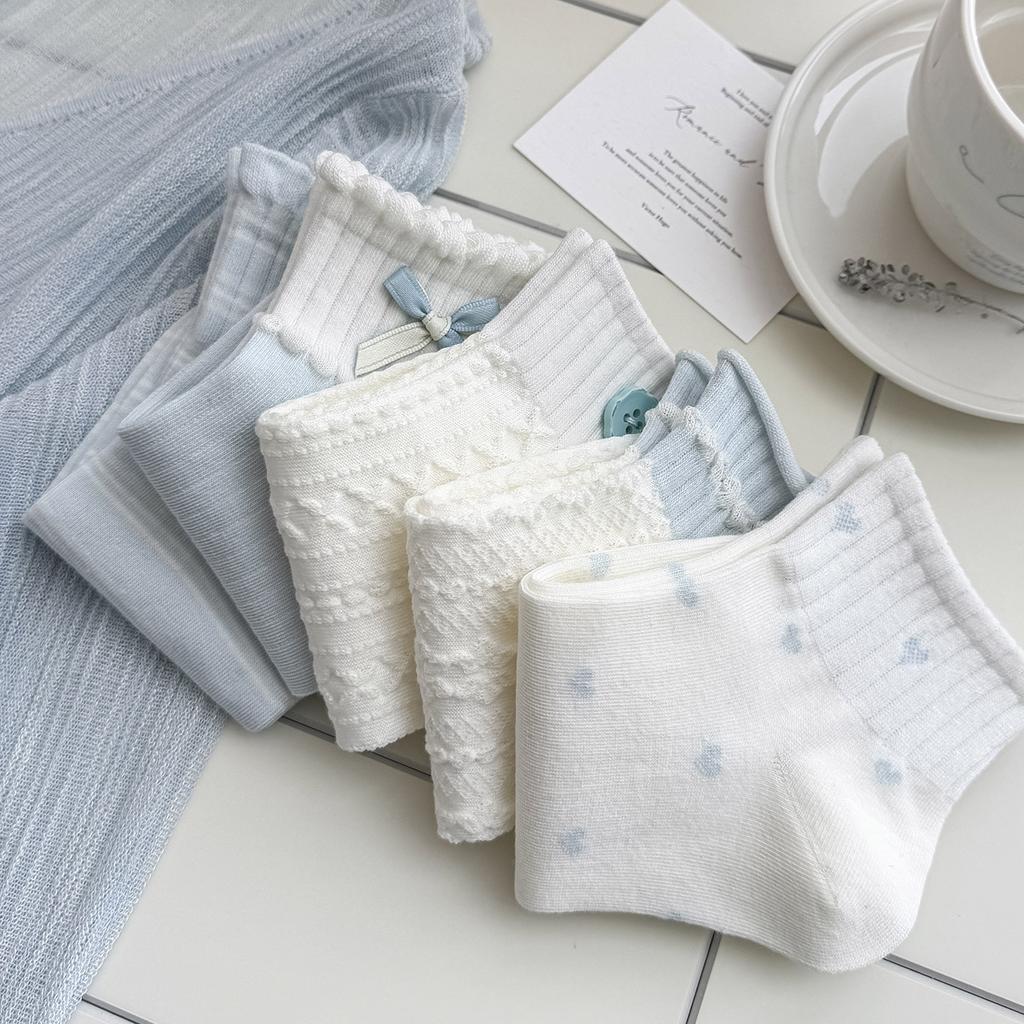 Spring And Summer Short Tube Socks Children'S Japanese College Style Fresh Girl Socks Thin Breathable Cotton Socks Women'S Boat Socks