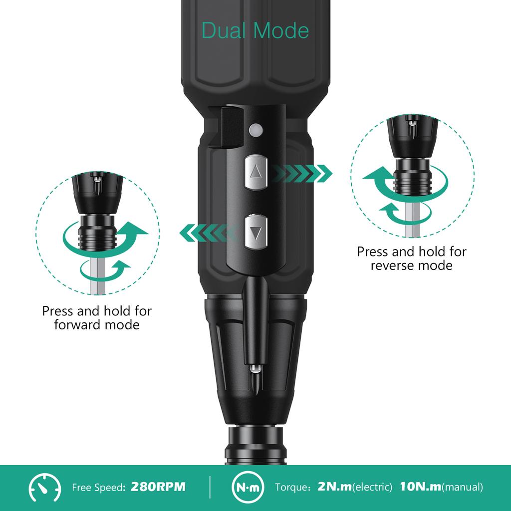 Cordless Electric Screwdriver 9 In 1 Rechargeable Screwdriver Set Portable Automatic Home Repair Tool Kit with LED Lights