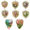 Monet Garden Oil Painting Pearl Pendant Keychain & Jewelry Set