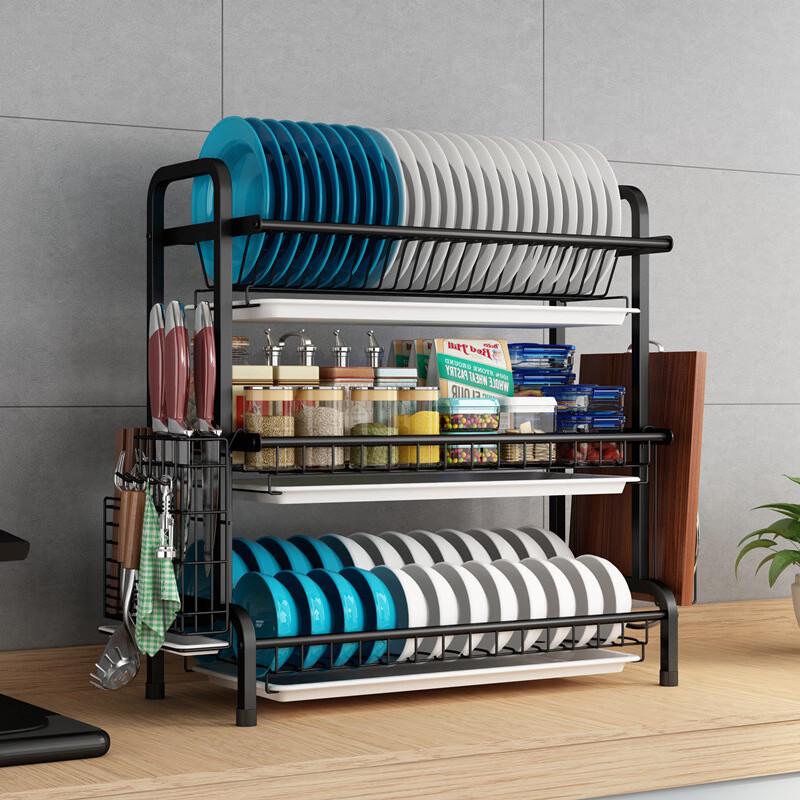 Zhishi Kitchen Countertop Double-Layer Dish Drying Rack