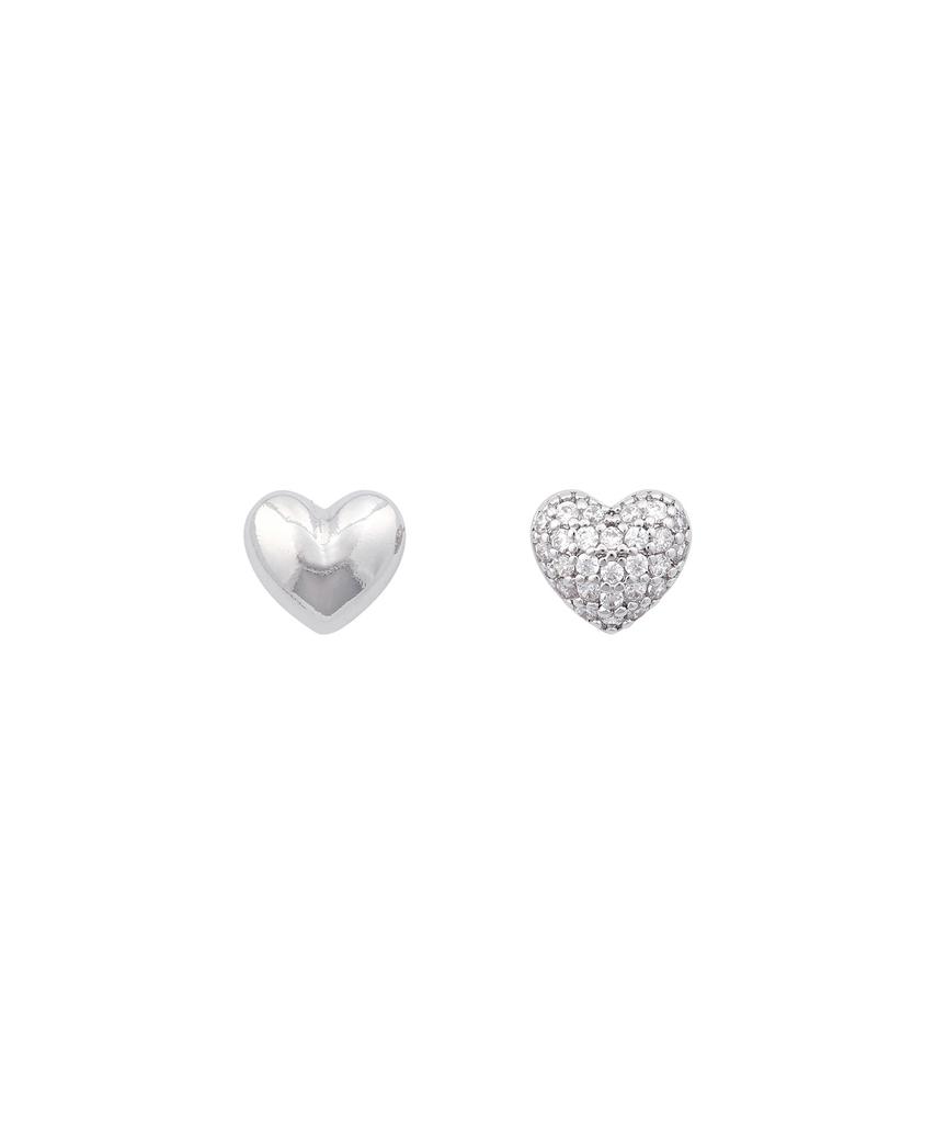 Jyddm Asymmetrical Heart Earrings