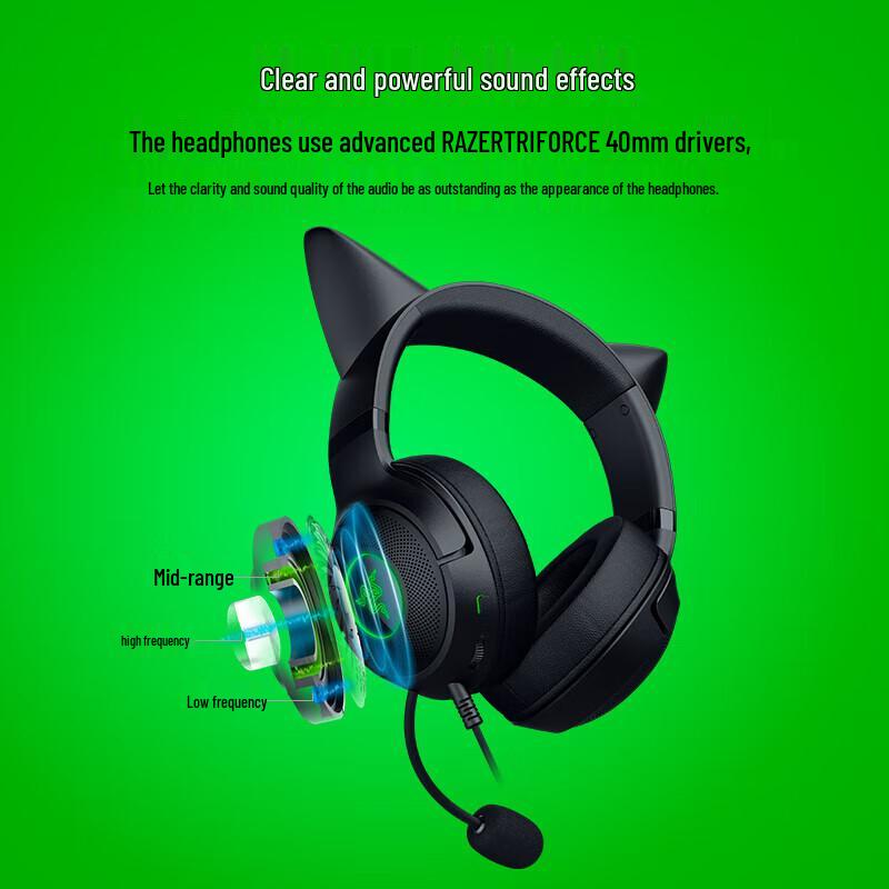 Razer Kraken Kitty Edition V2 Wired Gaming Headset