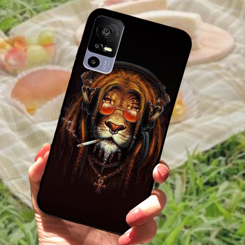 For TCL 40R Case TPU Soft Silicone Marble Phone Cover Case for TCL 405 406 408 403 TCL40R Shockproof Funda Love T771K Bumper