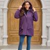 Women’s Warm Windcheaters Detachable Hooded Fleece Lined Zipper Coats Windproof Parka Outdoor Hiking Mountaineering Jackets