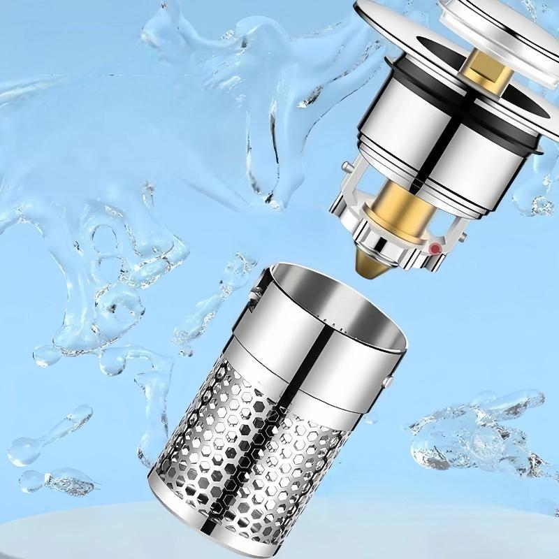 2Pack Universal Bathroom Sink Drain Stoppers Pop-Up Sink Strainer To Prevent Insects And Clogs Pop-Up Filter With Odor Protection Bathroom Accessories