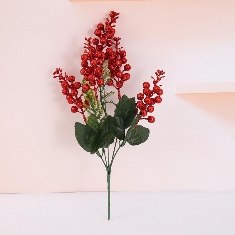 Decorative Flower Christmas Bundle With Christmas Berry For Festive Display Home