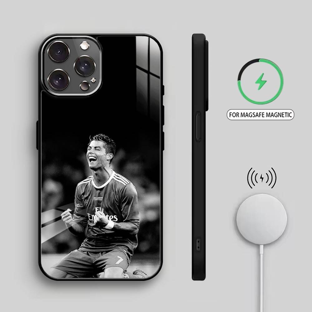 Football Star C-Cristiano Ronaldo Phone Case For iPhone17,16,15,14,13,12,11 Plus,Pro Max Magnetic For Magsafe Wireless Charging