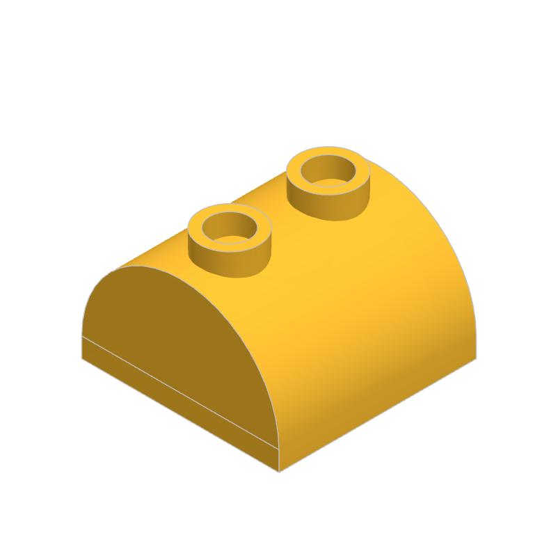 50 stuks MOC 30165 Bakstenen Hellend Gebogen 2x2x1 Dubbel met 2 Noppen DIY Bouwstenen Speelgoed Compatibel Past in Constructie Speelgoed