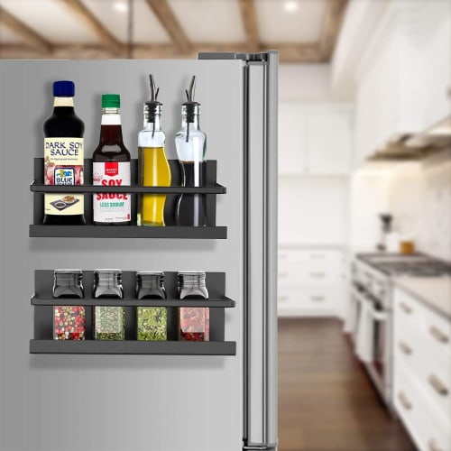 Magnetic Rack for Refrigerators, Kitchen Rack, Bathroom Rack, Spice Rack, Shelf, Magnetic Storage, Refrigerator Rack, Washing Machine Storage, Set of