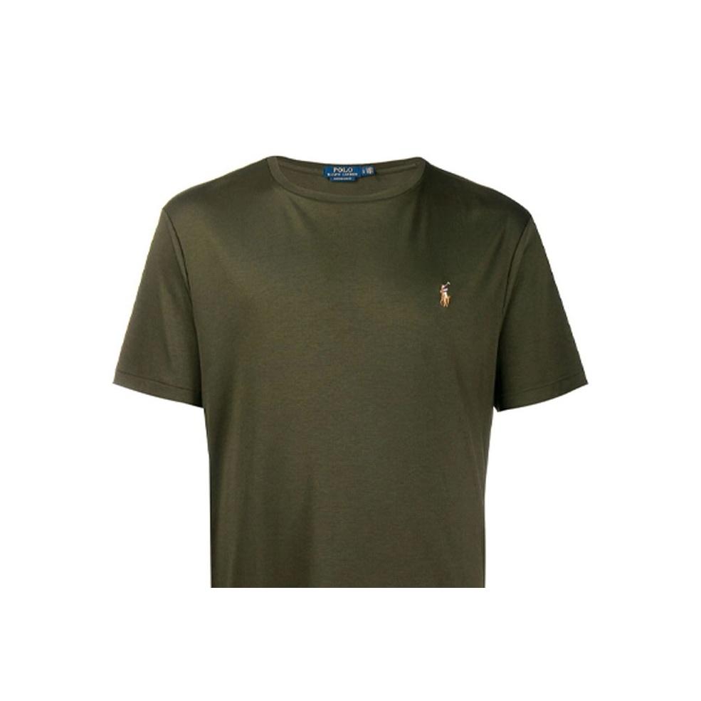 Polo Ralph Lauren Small Logo Pattern Crew Neck Short Sleeve T-Shirt Men Tops Green 710740727-021