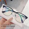 New Retro Large Business Casual Eyewear: Lightweight, Comfortable, Anti-Blue Light Eyebrow Frame.