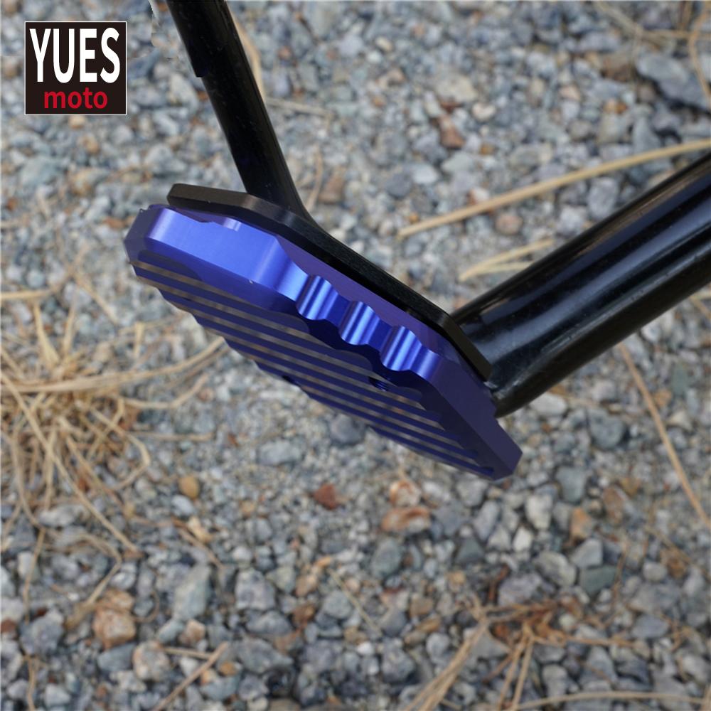 Motorcycle Accessories CNC Aluminum Side Stand Kickstand Extension Enlarger Plate stands For YAMAHA YZF R3 ABS 2015-