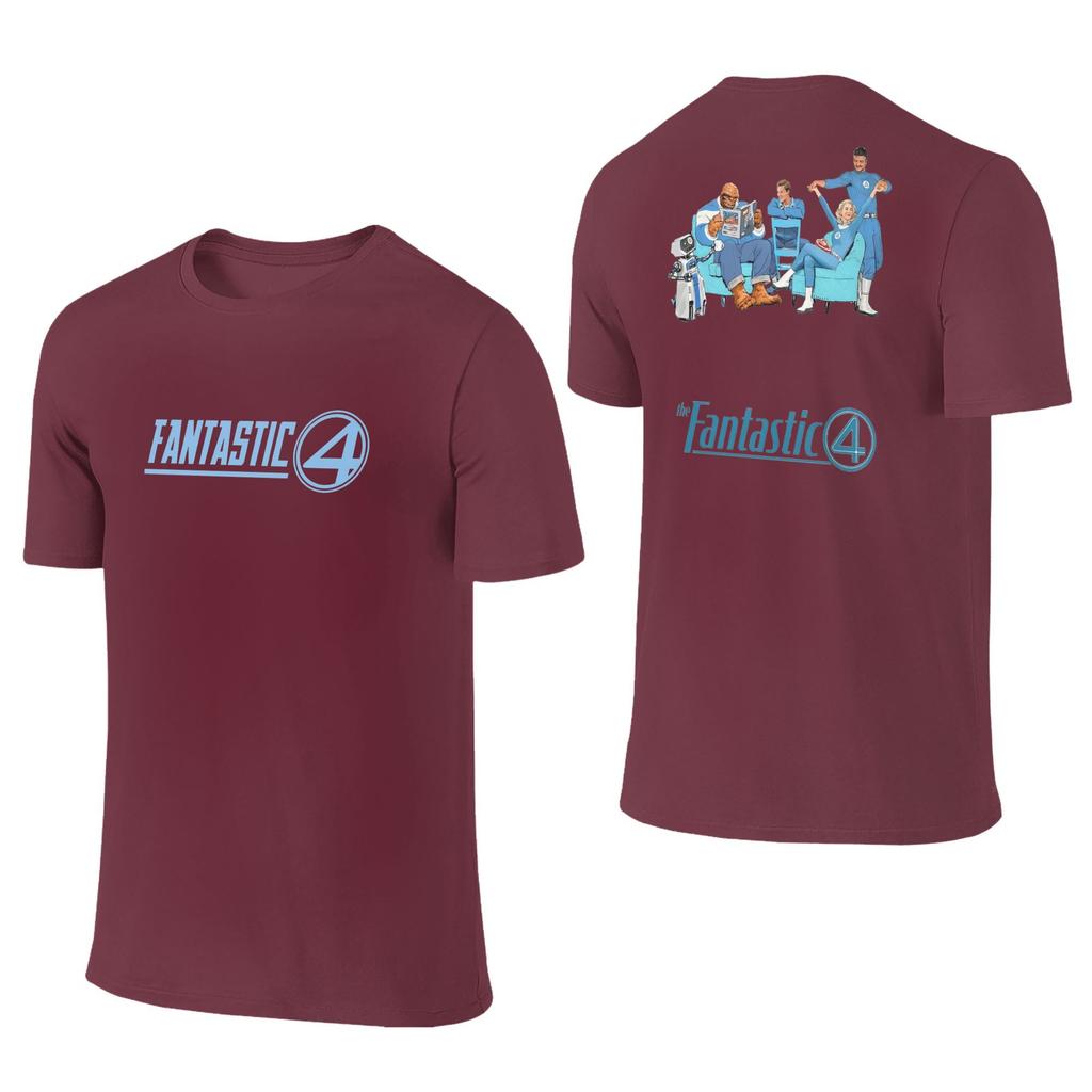 The Fantastic 4 Men T Shirts  Awesome Tee Shirt Short Sleeve O Neck T-Shirts Cotton Plus Size Tops