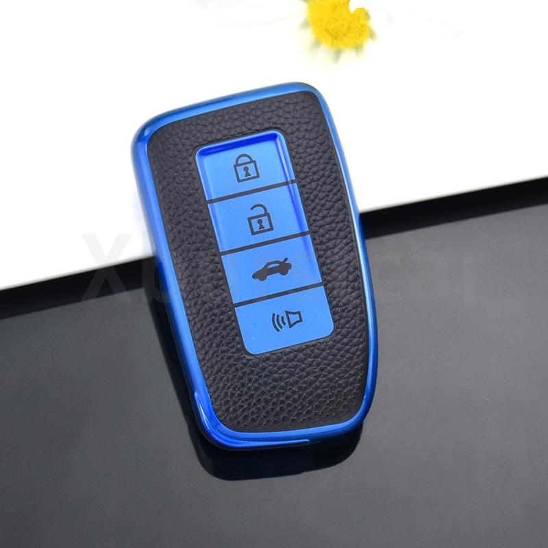 4 Buttons TPU Leather Car Key Case Cover Bag Holder For Lexus NX GS RX IS ES GX LX RC 200 250 350 LS 450H Keychain Protector Accessories