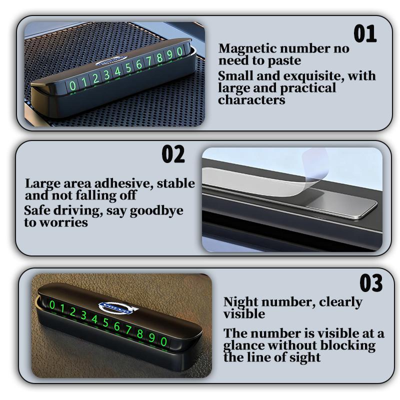 For Volvo Car Temporary Phone Number Park Card Plate Sticker Accessories Xc60 Xc90 V40 V60 S60 V50 V90 S80 C40 XC40 V70 XC70 C30 CT9