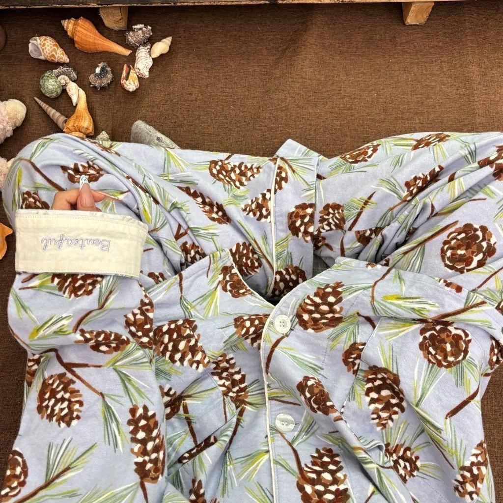 Women's and Men's Flannel Pajama Set - Long Sleeve, Plus Size, for All Seasons