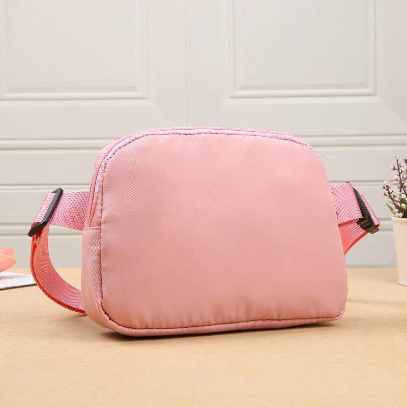 

Повседневная женская поясная сумка Милая розовая маленькая квадратная сумка Сетчатый карман Регулируемый плечевой ремень Сумка-кроссбоди на плечо для мобильного телефона партия