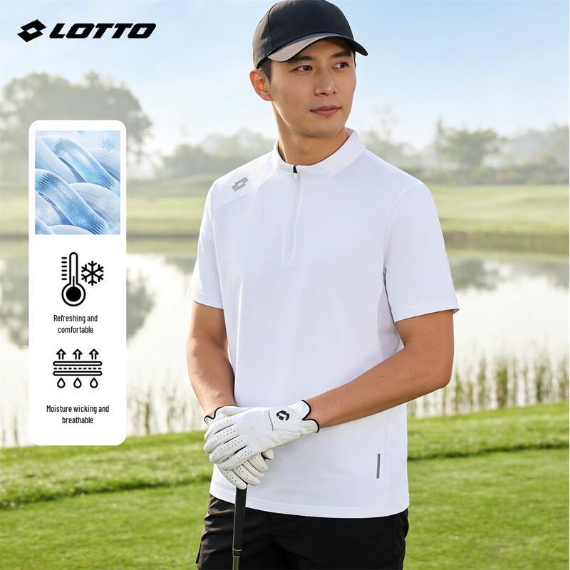 LOTTO Men s Quick-Dry Antibacterial Half-Zip Outdoor T-Shirt 4XL