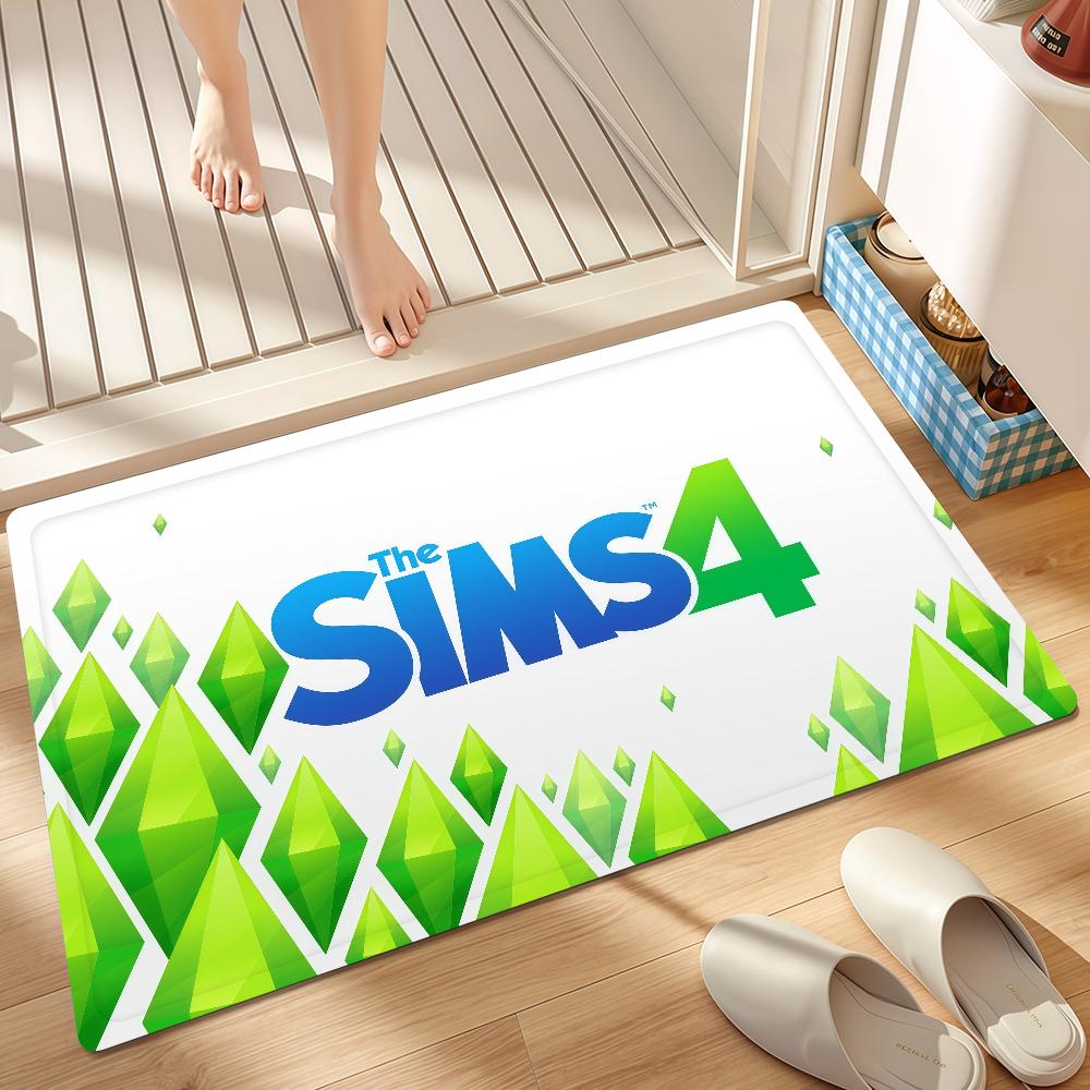 Door Mat The Bedside Entrance Bath Floor Decoration Corridor Door 4 Game Mat Carpet S-Sims Living Room Balcony