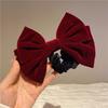 Vintage Velvet Bowknot Hair Scrunchies Hair Tie Women Girls Elegant Ponytail Large Bows Hair Rubber Bands Hair Accessories
