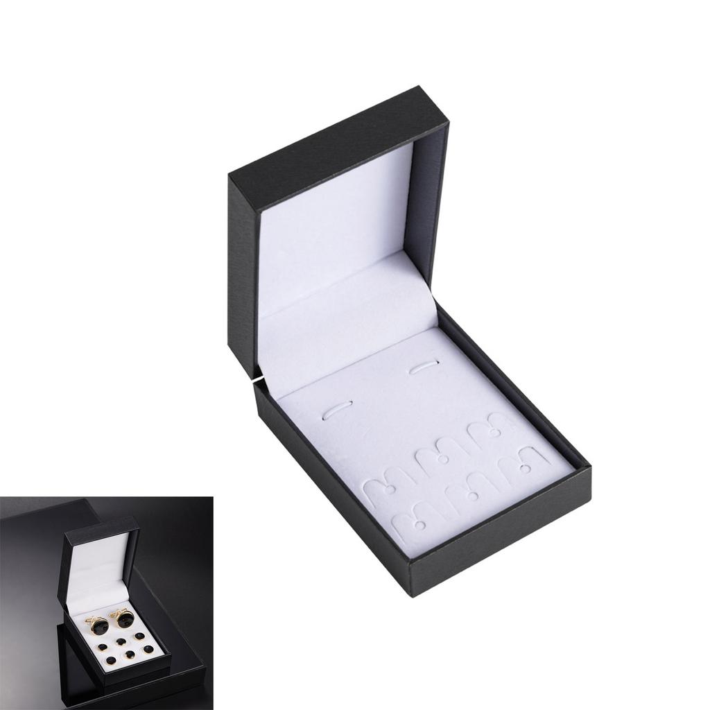 Elegant Cufflink Storage Box With Soft Faux Leather And Compartments For Travel and Gifts Men's Accessories