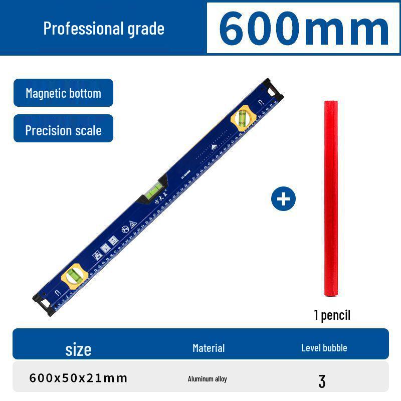 High Precision Mini Spirit Level with Strong Magnet and Aluminum Alloy Straight Edge
