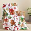 Christmas Themed Knitted Flannel Blanket Soft Comfortable Bedding For Sofa Office Gift Camping Travel Lightweight For All Season