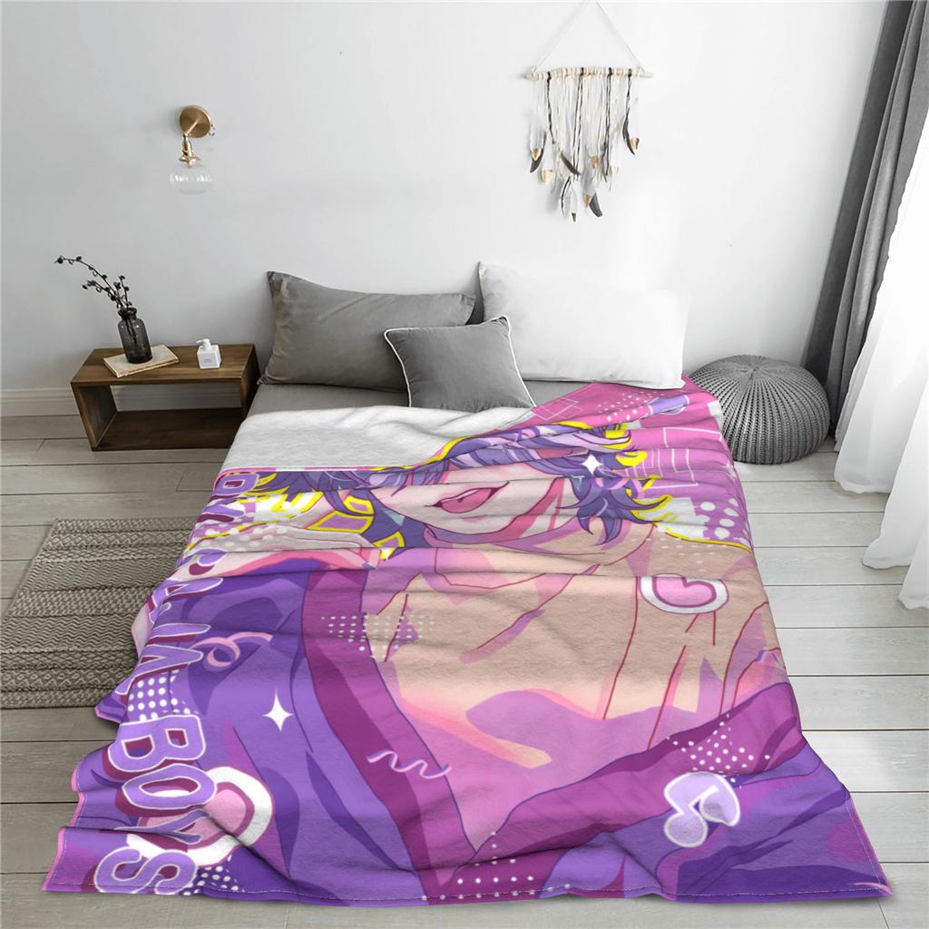 Kpop Demon Hunters Saja Boys Mystery Blanket  Warm Soft Pattern Plush Throw Blanket For Girls Boys Flannel Bedspread Bed Cover