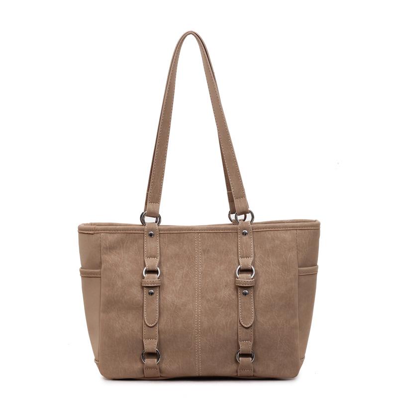 Large Capacity Women s Textured PU Crossbody Tote - Retro Fashion Versatile Shoulder Bag 36*10*22 cm
