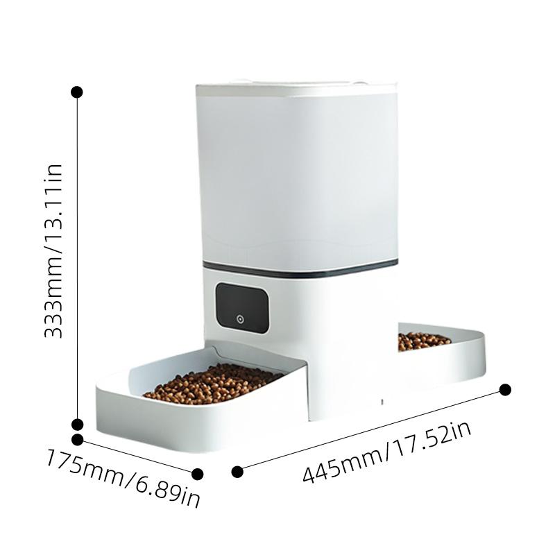 

6 л Двойная миска Tuya Smart WIFi Кормушка для домашних животных Автоматическая машина для медленного кормления кошек и собак с дозатором корма по времени и количеству, миска