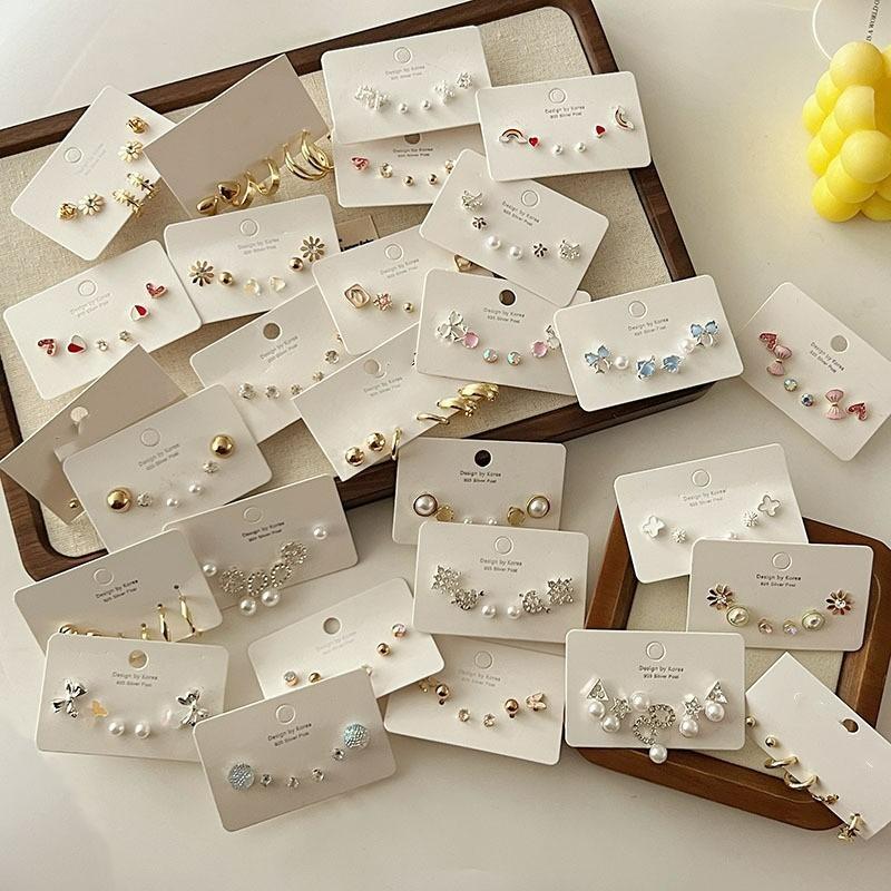 Exquisite Set, Earrings, Niche Design Earrings, Women's High-end Stud Earrings, Women's 6-piece Set
