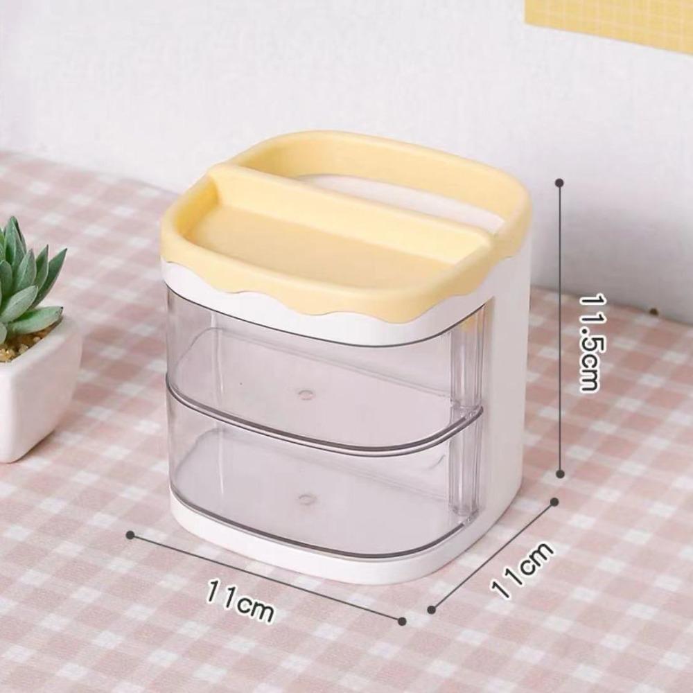 Acrylic Desk Organizer Portable Makeup Brush Storage Box Pencil Case  Home Office School