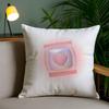 Sweet Pink Candy Pillow Case Safe Custom Photo Pillow, Anti-Fade Brushed Fleece Cushion, Maternal & Infant Safe.